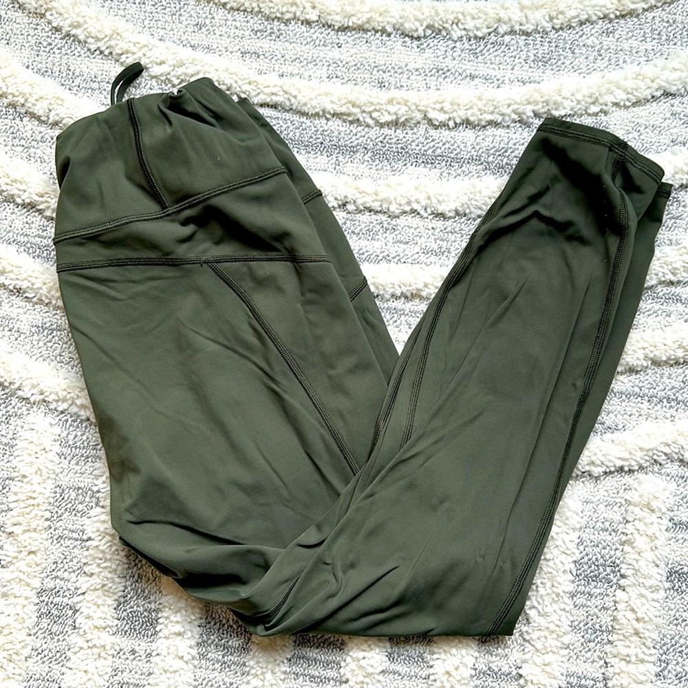 Athleta Olive Green High-Rise Leggings
